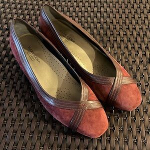 Mark Lemp Classics Womens Tracy Classic slip on Pumps Wine Suede US 9.5 W